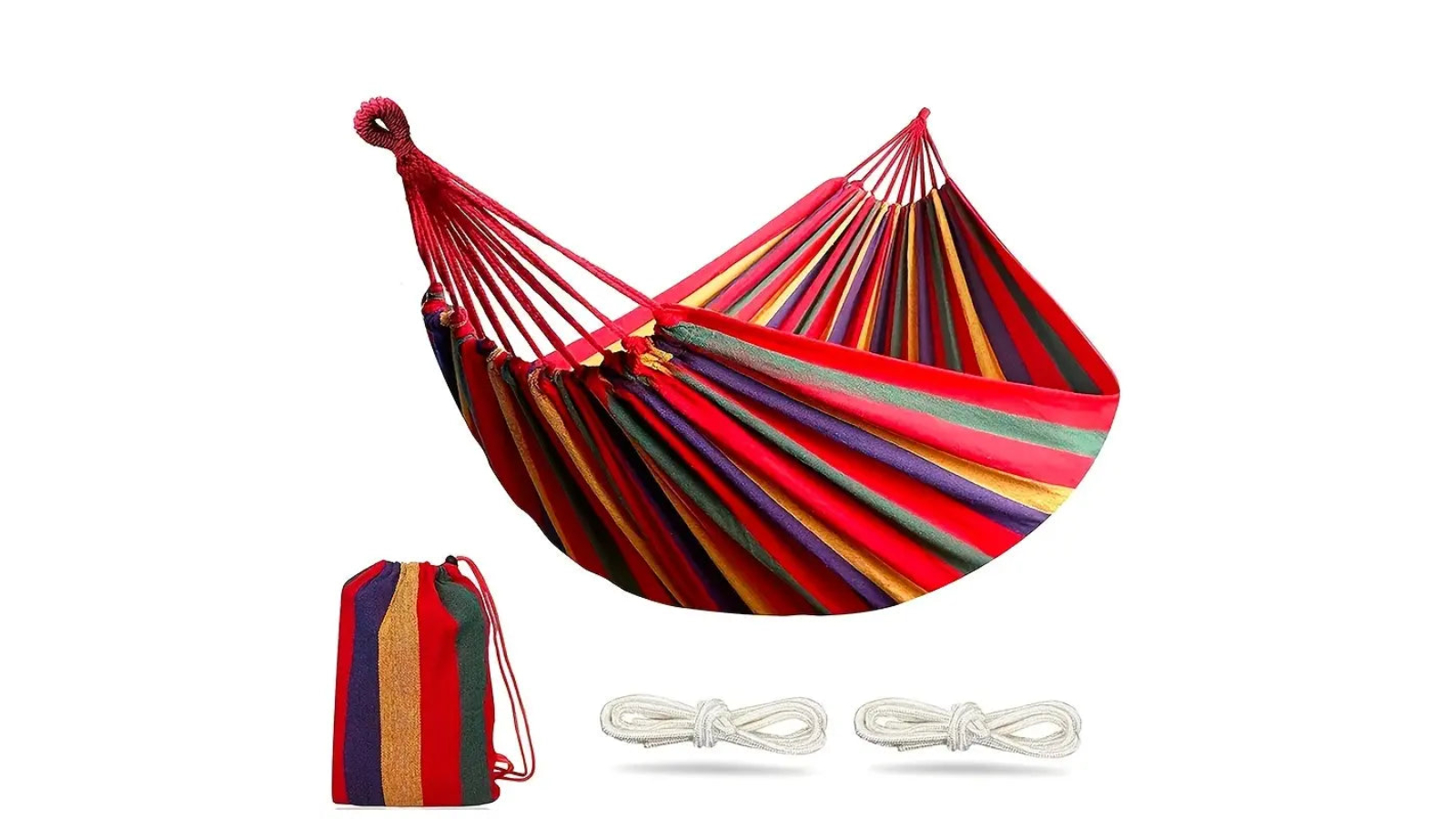 NNETM Durable Camping Hammock with Tree Straps - Red