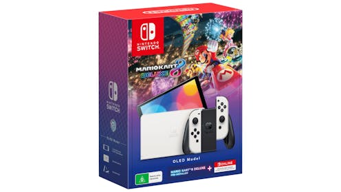 Nintendo Switch Console OLED Model White Mario Kart Deluxe