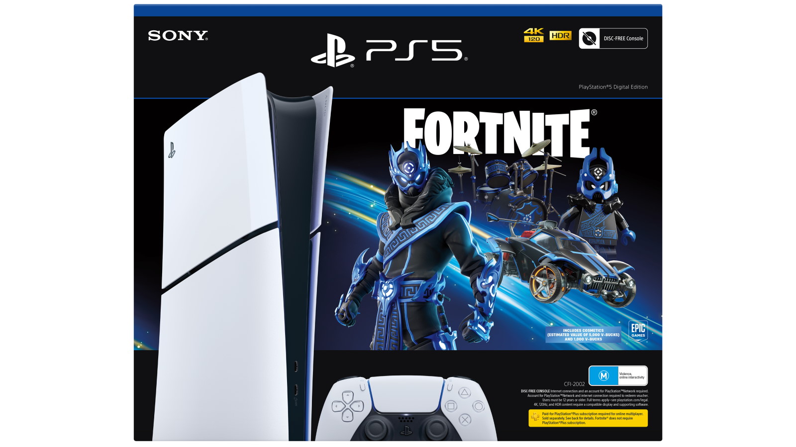 PlayStation Digital Edition Slim Console Fortnite Cobalt Star