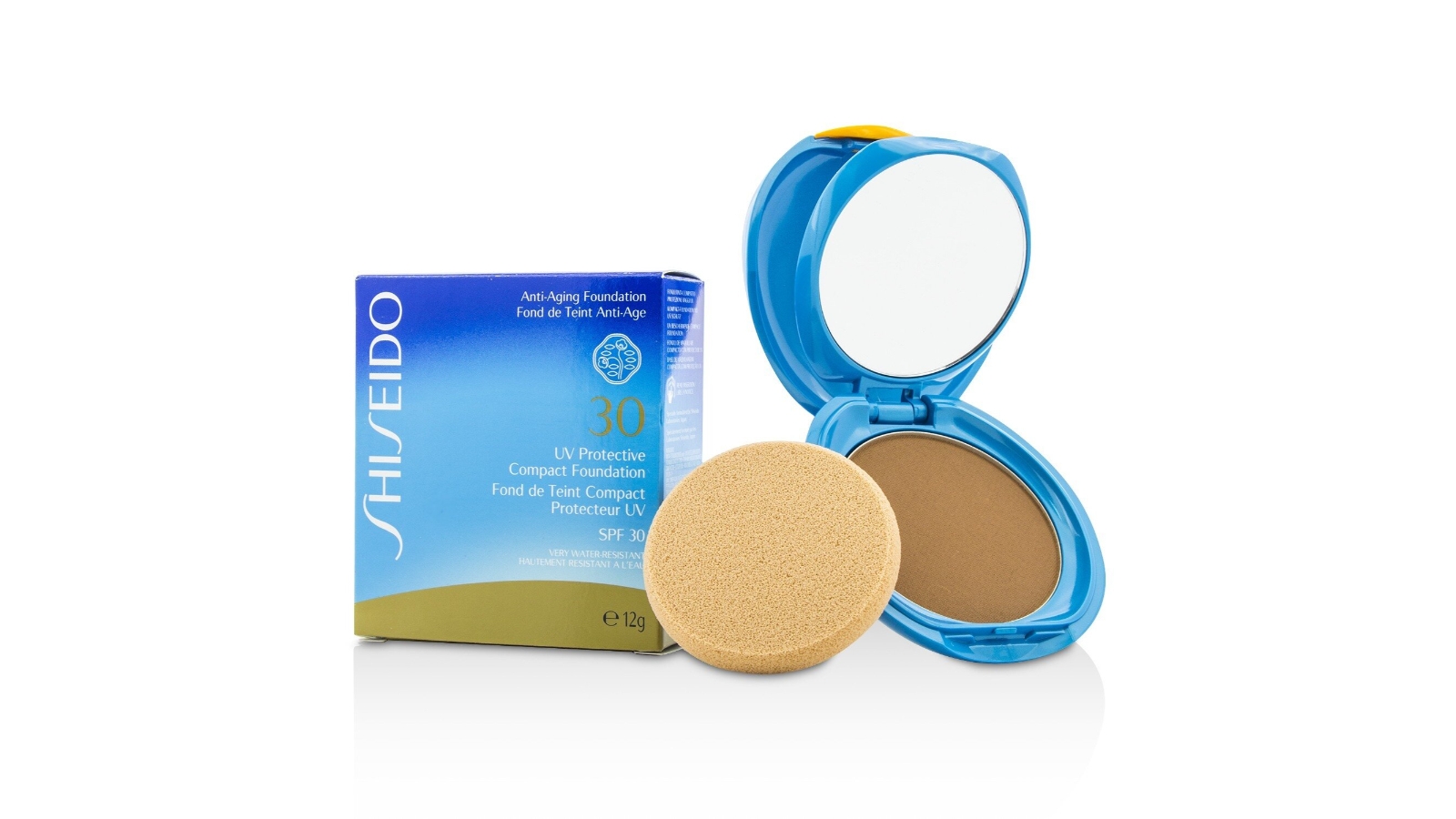 Shiseido UV Protective Compact Foundation SPF 30 (Case+Refill) - # Dark Beige -12g/0.42oz