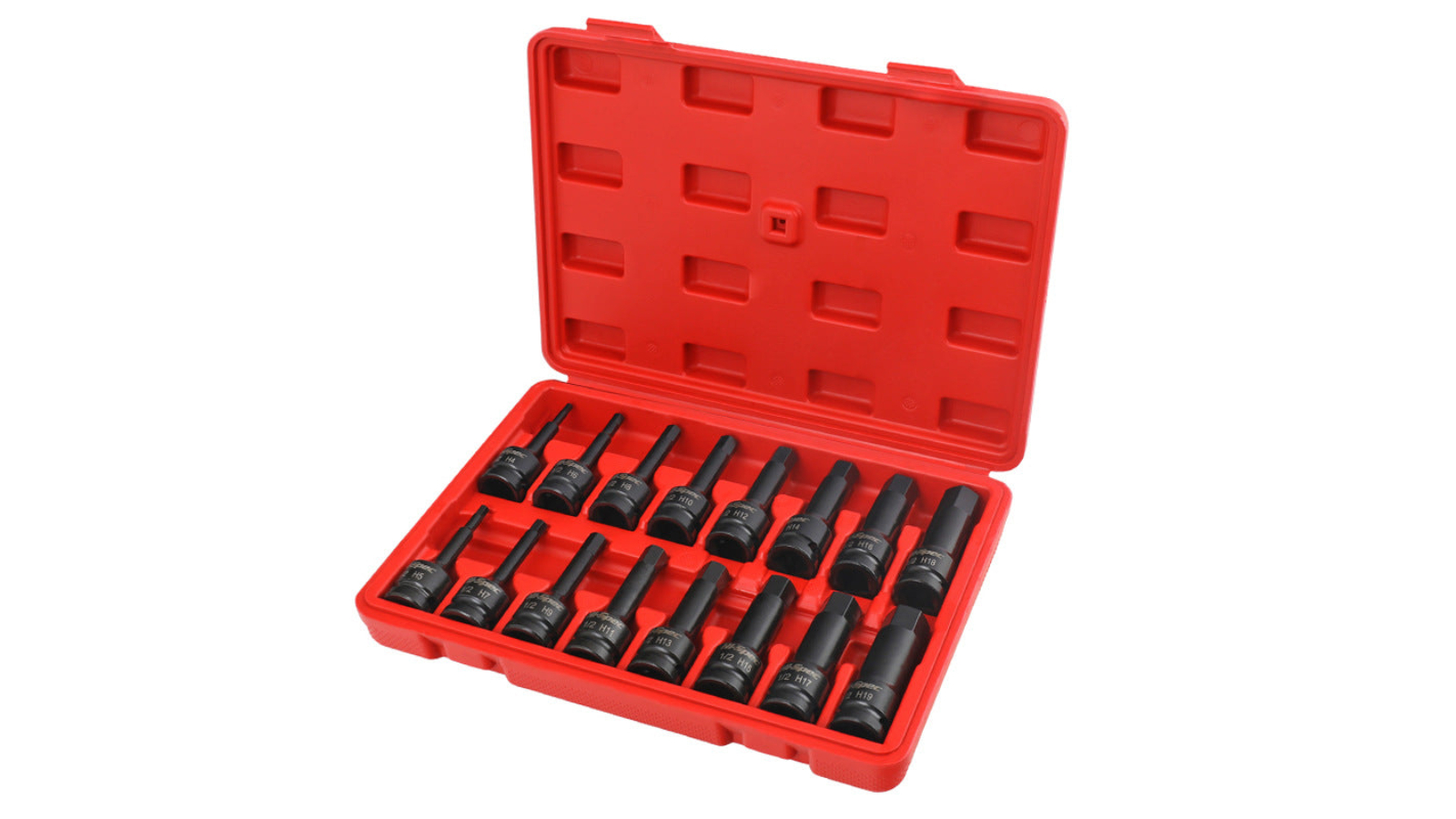 AUPK 16 Piece 1/2 M4-M19 CR-MO Impact Socket Spline Bit