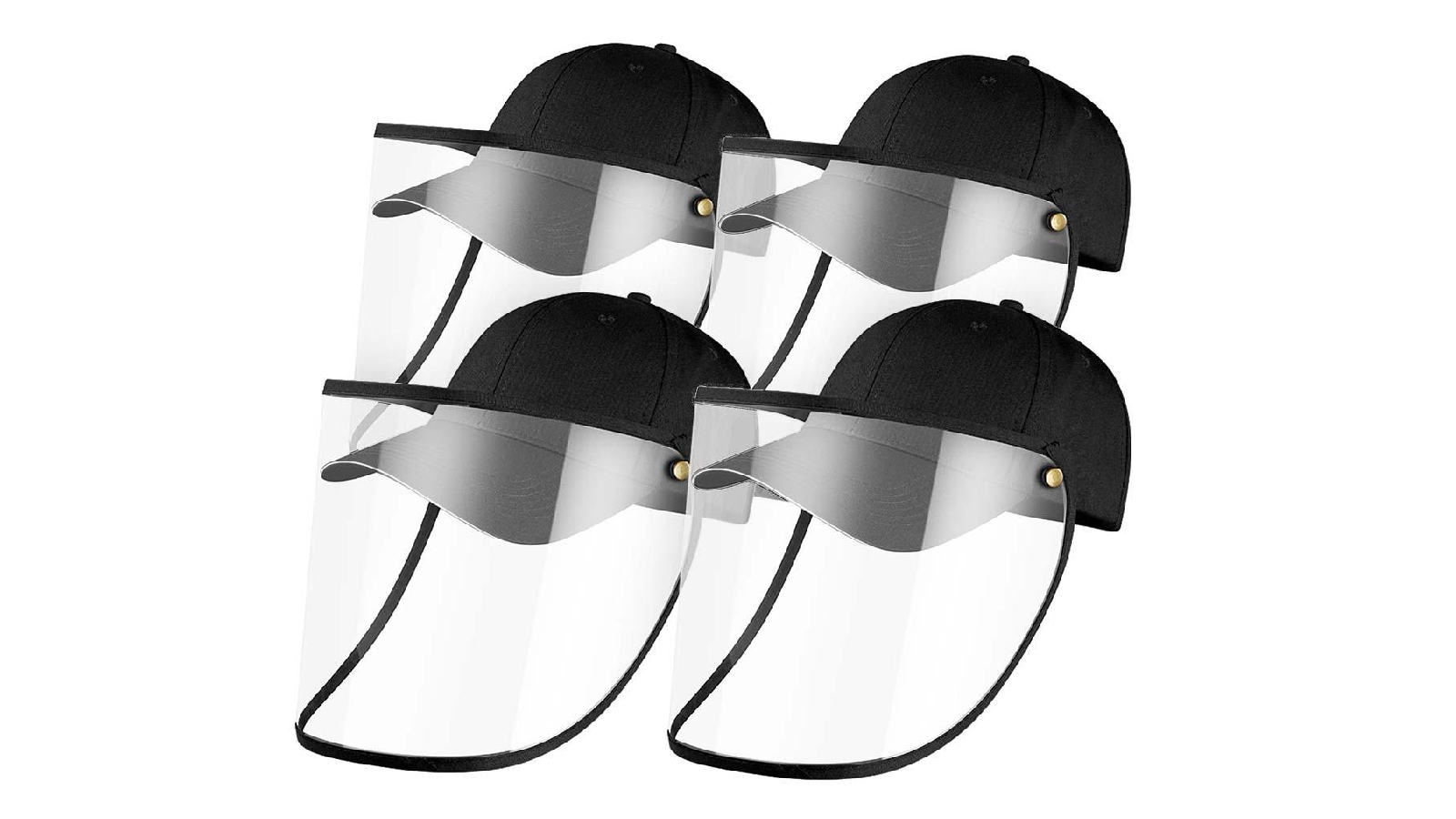 Puredi 10X Outdoor Hat Face Shield Adult - Black