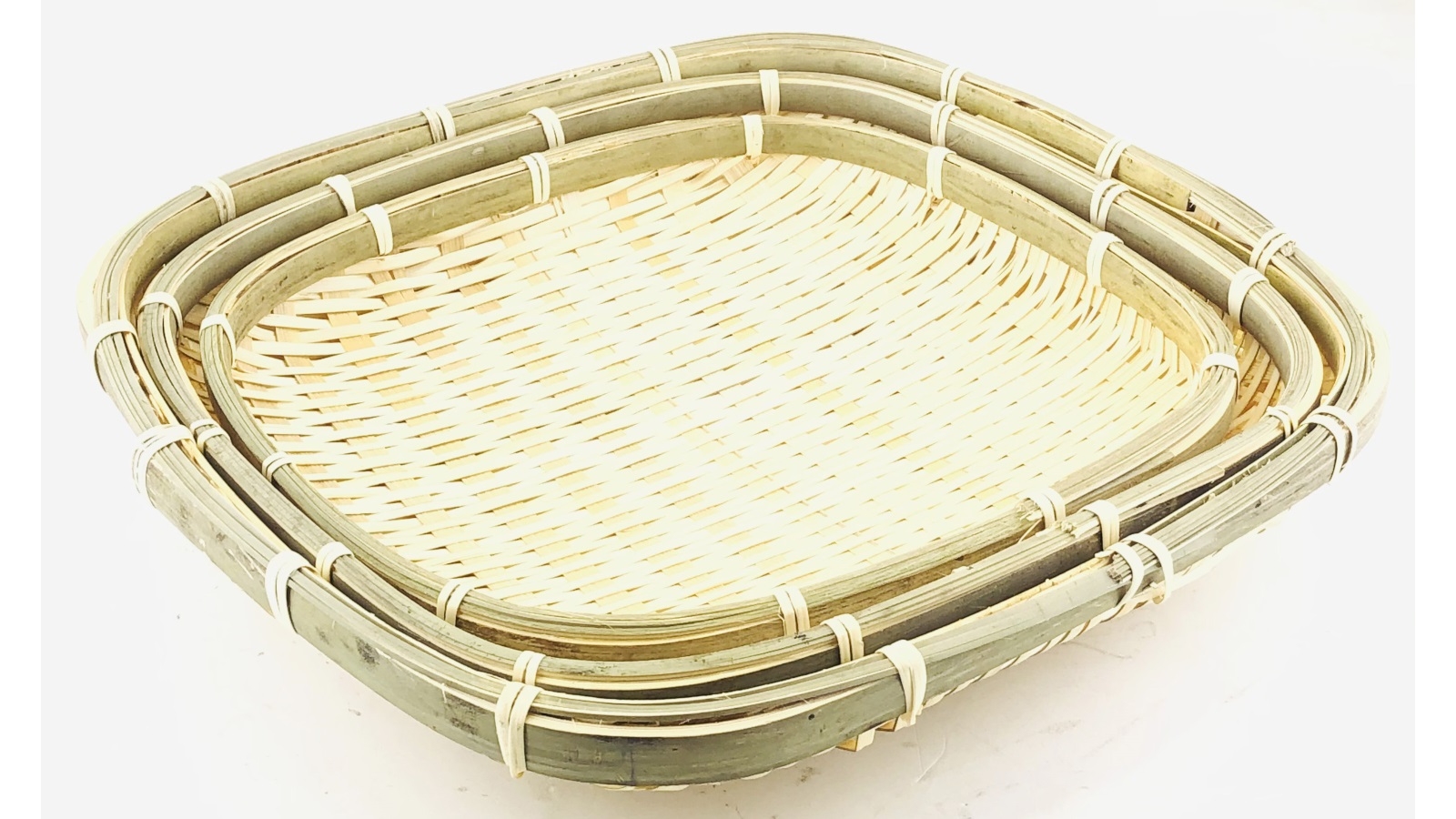 Nova Star Bamboo Square Tray Set - 3-Piece