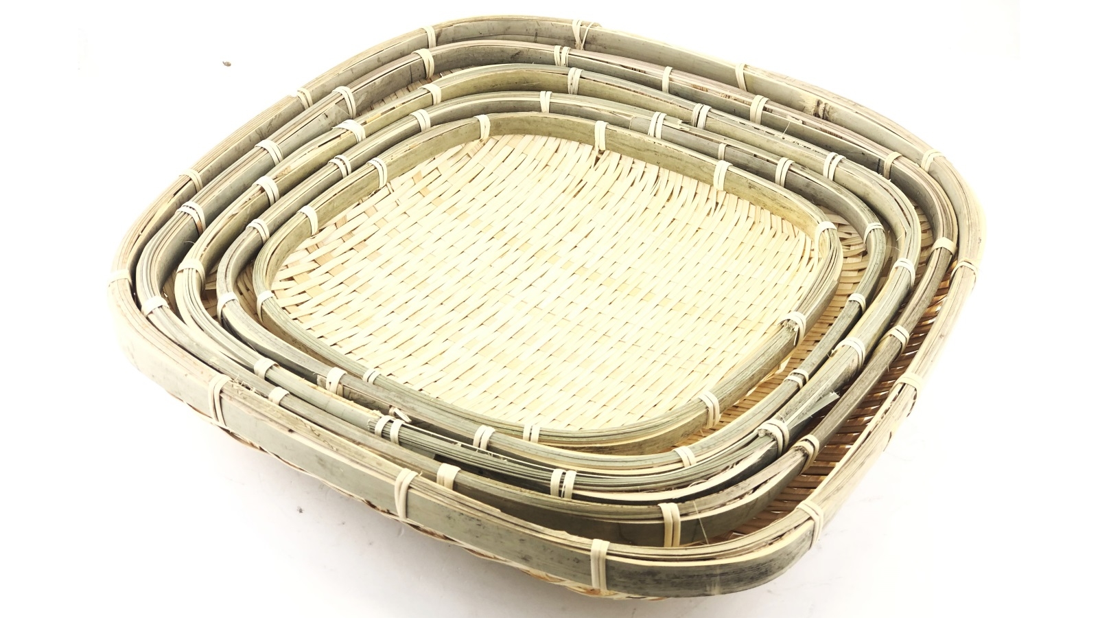Nova Star Bamboo Square Tray Set - 5-Piece