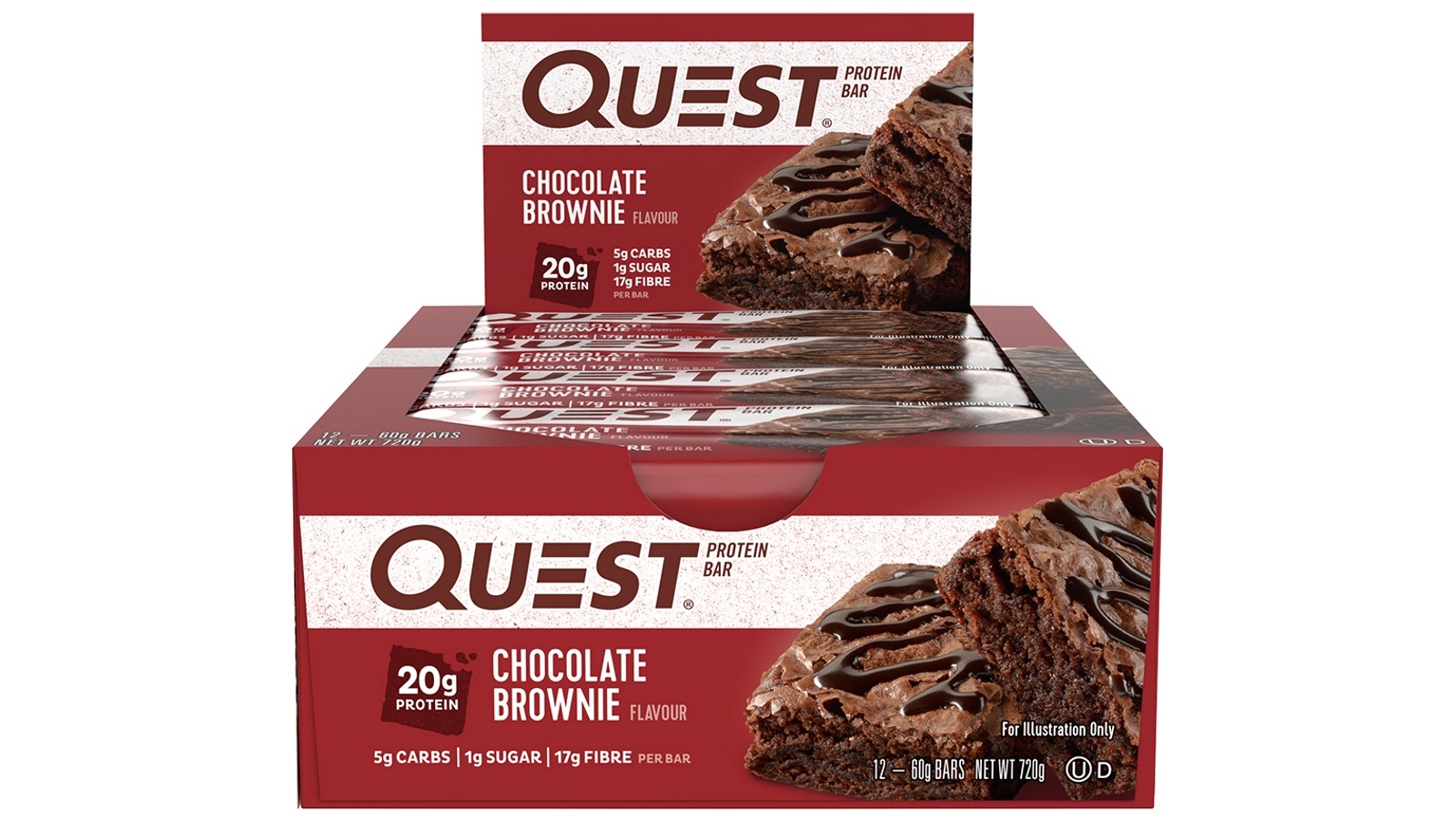 Quest 12-Piece 60g Protein Bar - Chocolate Brownie