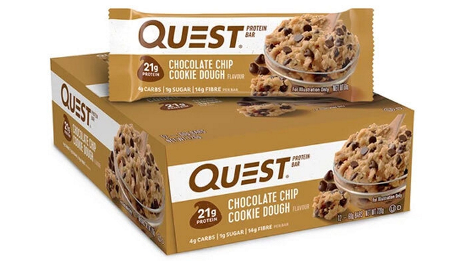 Quest 12-Piece 60g Protein Bar - Chocolate Chip Cookie Dough