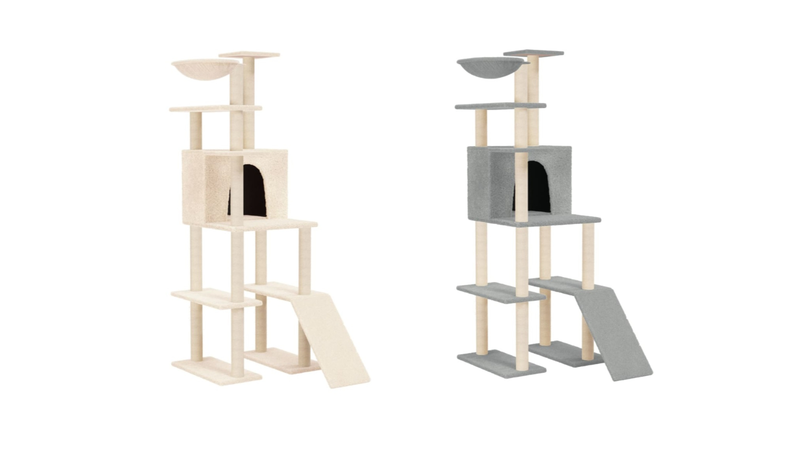 vidaXL 166cm Cat Tree with Sisal Scratching