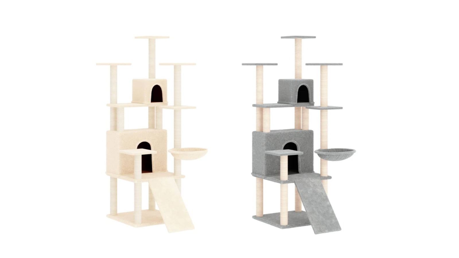 vidaXL 154cm Cat Tree with Sisal Scratching