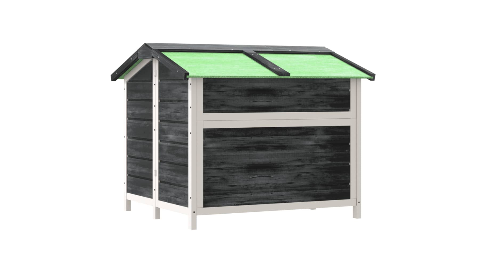 vidaXL Grey Solid Pine Wood Dog Kennel - 96 x 87 x 80.5cm