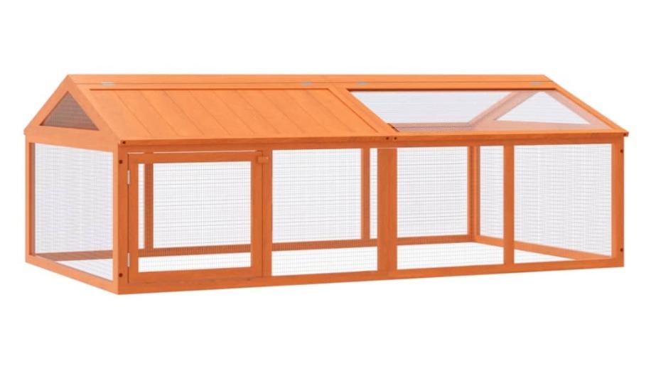 vidaXL Brown Solid Pine Wood Run Box - 200 x 112.5 x 74cm