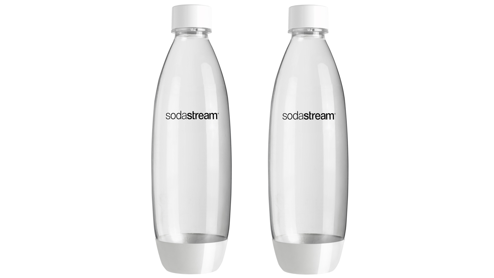 SodaStream 1L Dishwasher Safe Fuse Twin Pack Bottles White Harvey