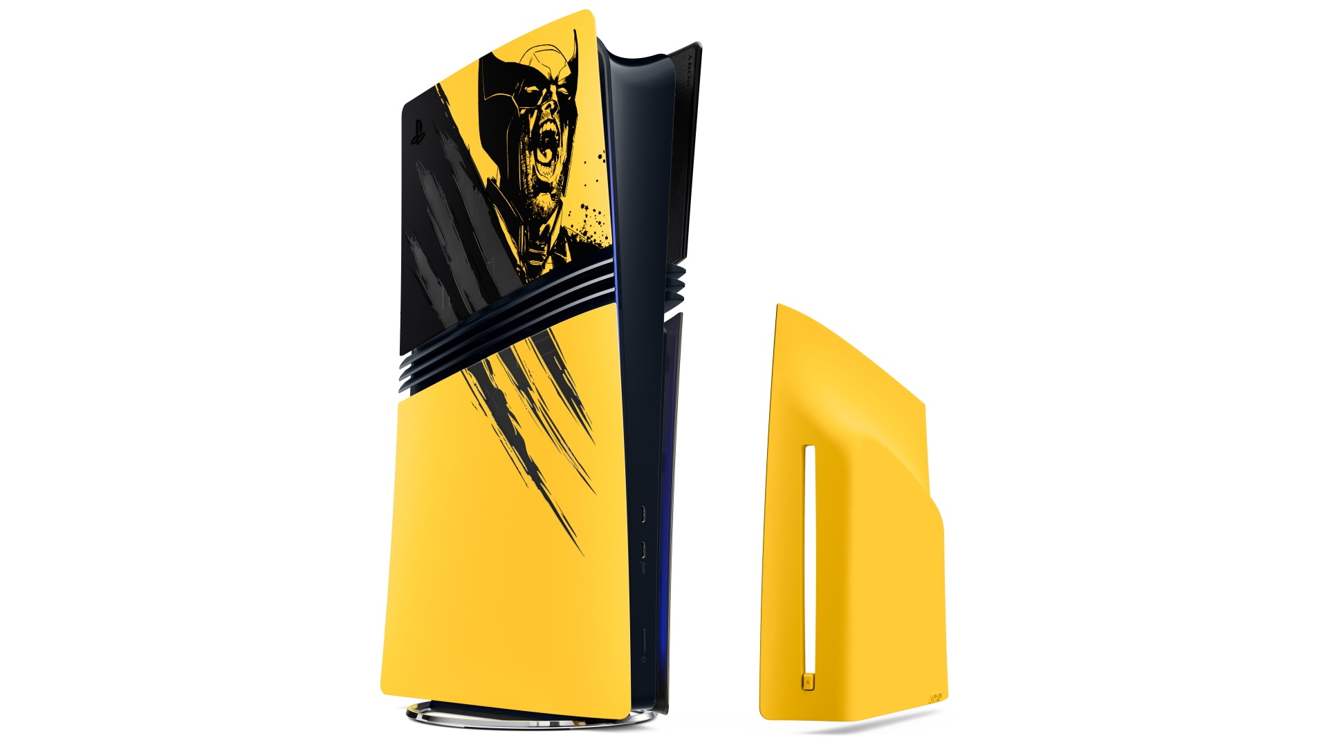 PS5 Pro Console Cover - Marvel's Wolverine Battle Yellow Limited Edition