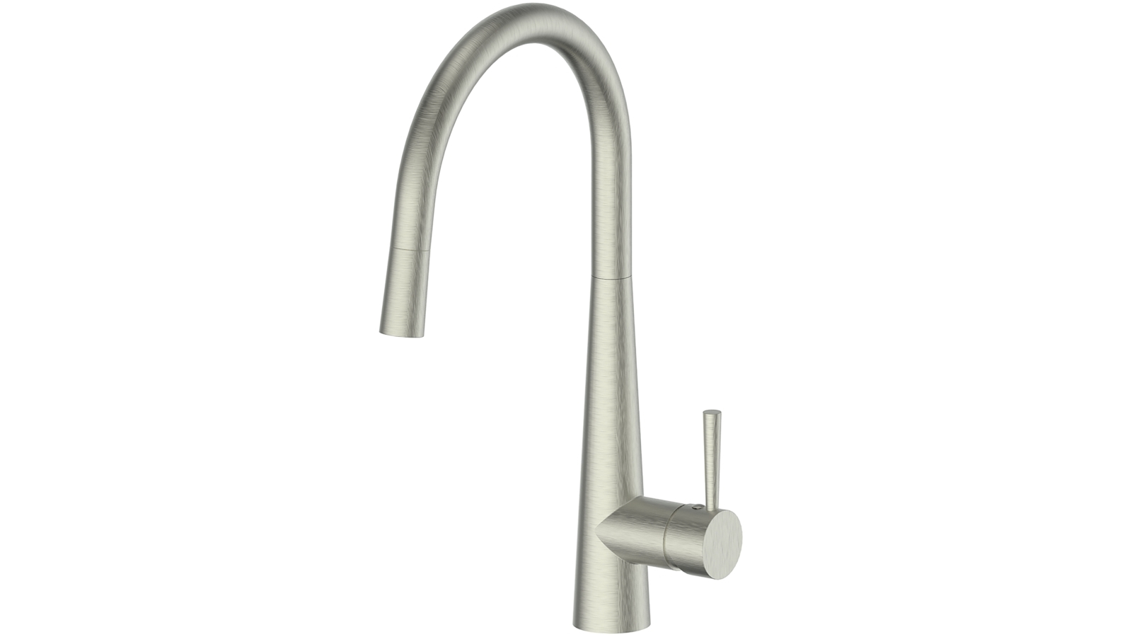 Greens Galiano Gooseneck Pull Down Sink Mixer Brushed Nickel Harvey