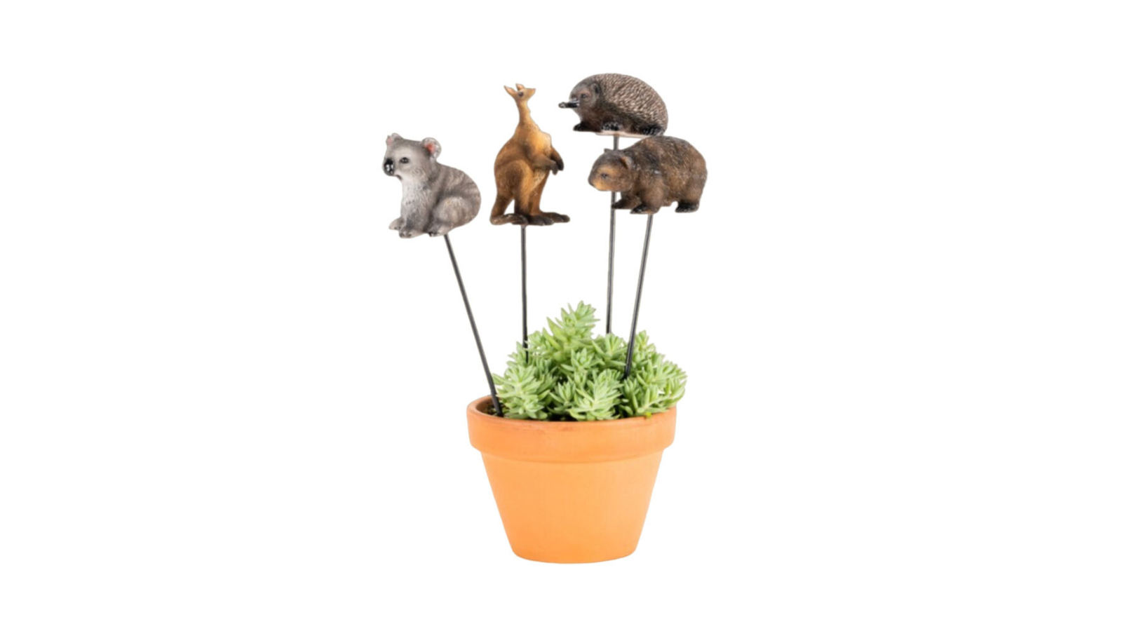 4-Pack Assorted Aussie Animal Garden Sticks/Sitting Ornament Set