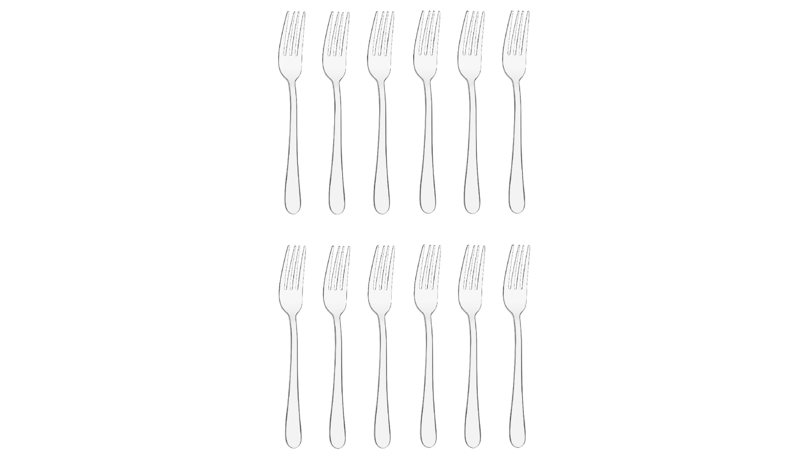 Tablekraft Luxor Stainless Steel Dessert Forks - Set of 12