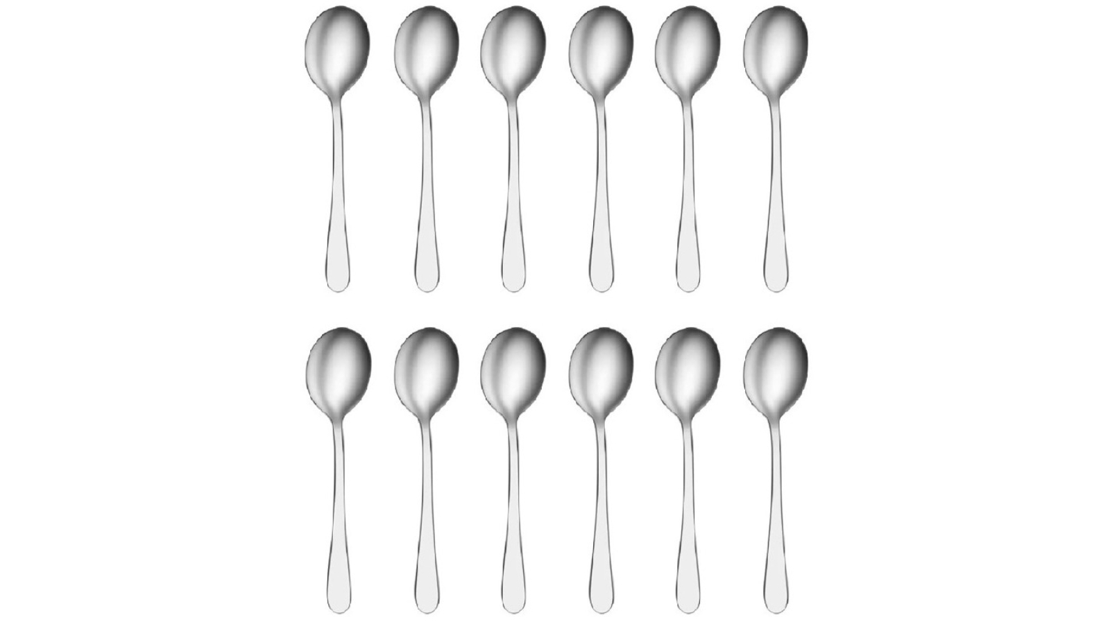 Tablekraft Luxor Stainless Steel Soup Spoons - Set of 12