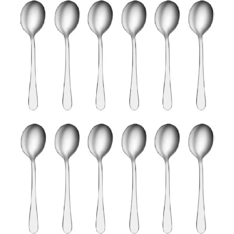 Tablekraft Luxor Stainless Steel Soup Spoons - Set of 12