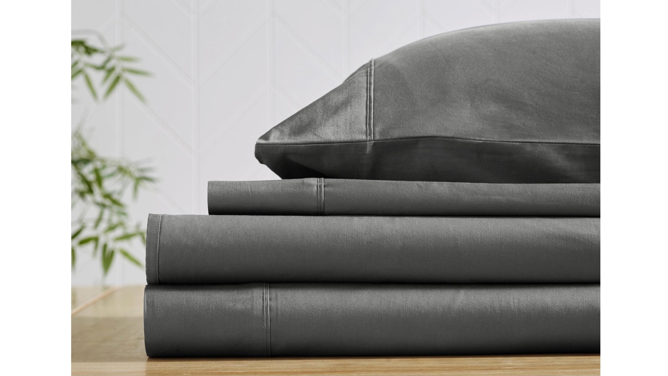 L'Avenue 300 Thread Count Charcoal Sheet Set - Single