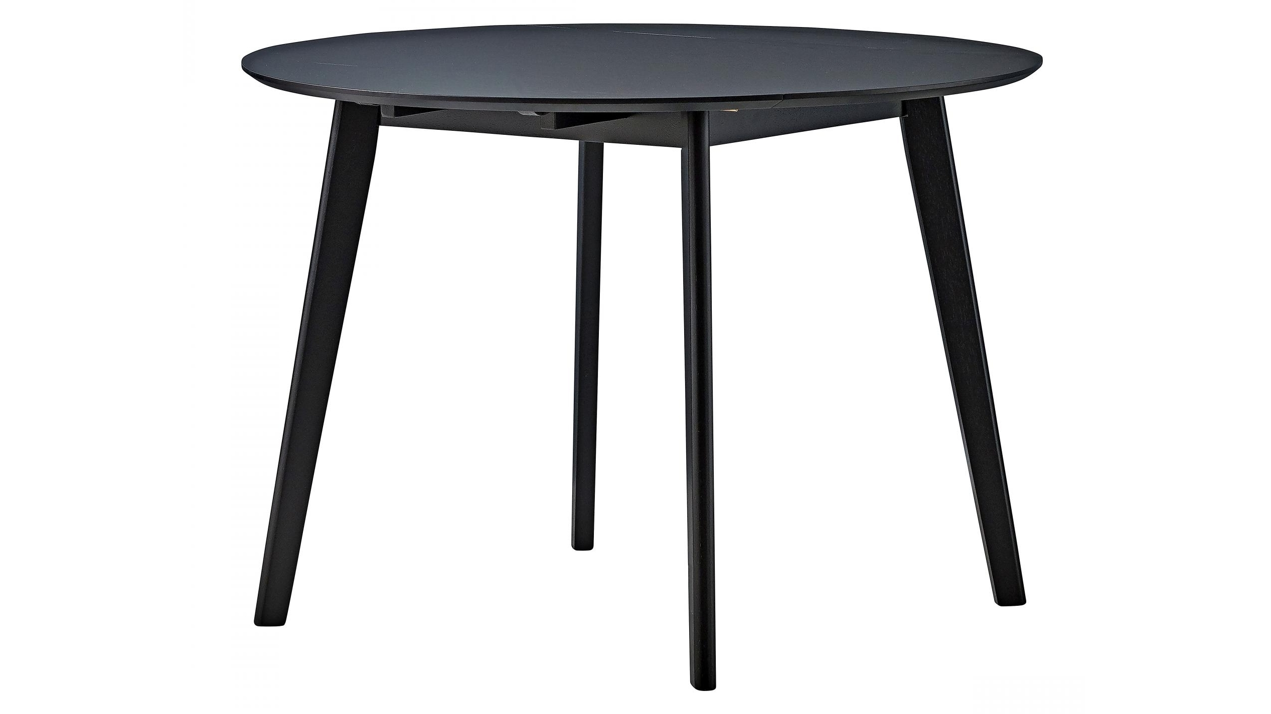 Cody Round Dropside Dining Table Black Harvey Norman