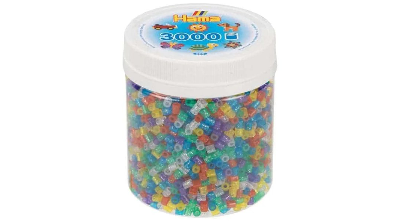 Hama 3000 Piece Midi Glitter Bead Tub