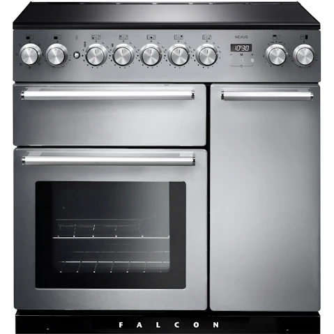 Falcon Nexus 900mm Chrome Fitting Freestanding Induction Cooker - Stainless Steel