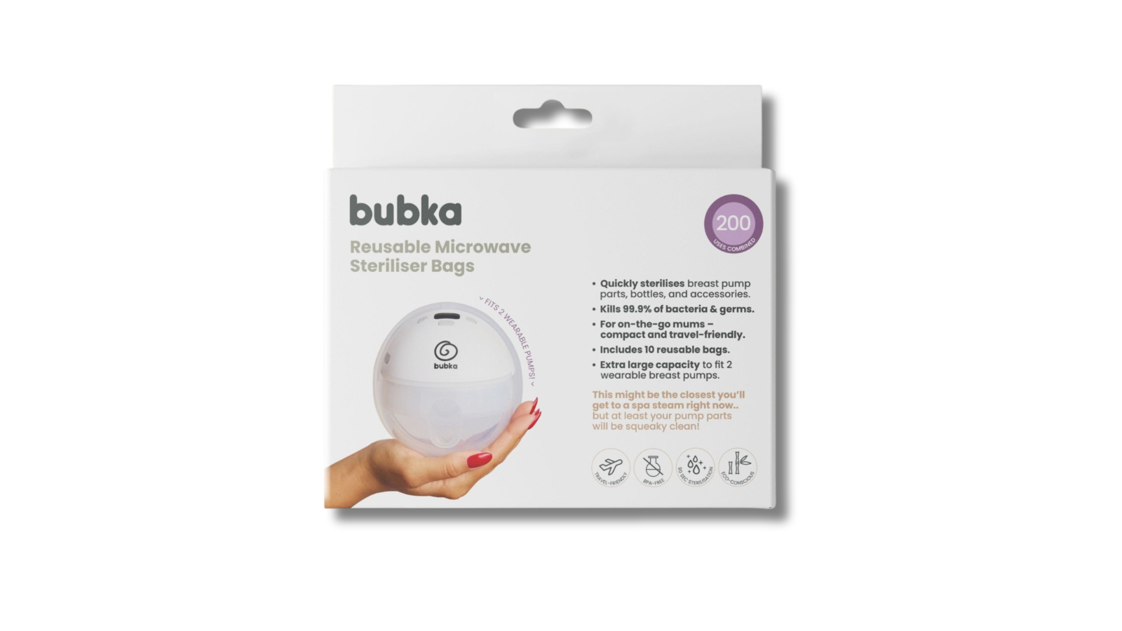 Bubka Pack of 10 Jumbo Steriliser Bag