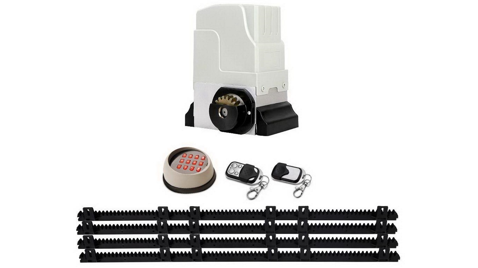 LockMaster 1800kg Sliding Electric Gate Opener Auto Motor with Remote Keypad and 4m Rail