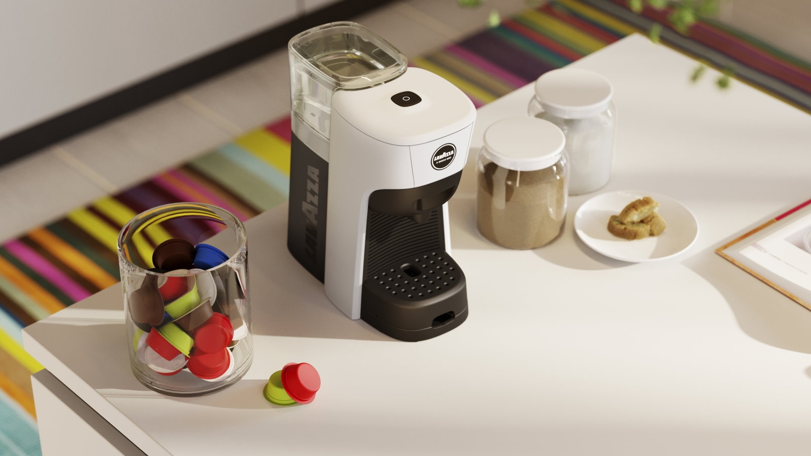 Lavazza Tiny Eco A Modo Mio Capsule Coffee Machine White Harvey Norman
