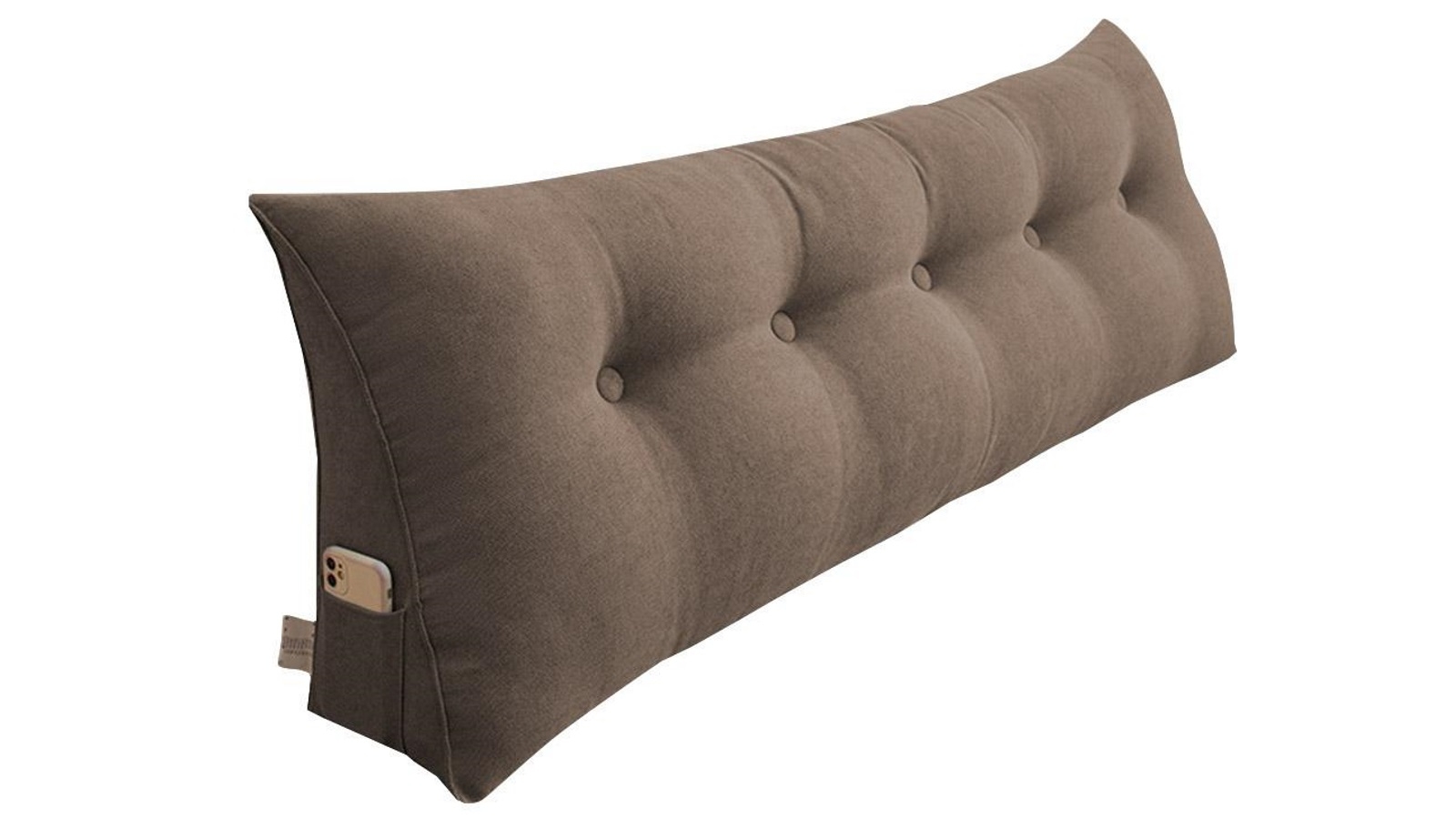 SOGA 180cm Coffee Triangular Wedge Bed Pillow Headboard Backrest Bedside Tatami Cushion Home Decor