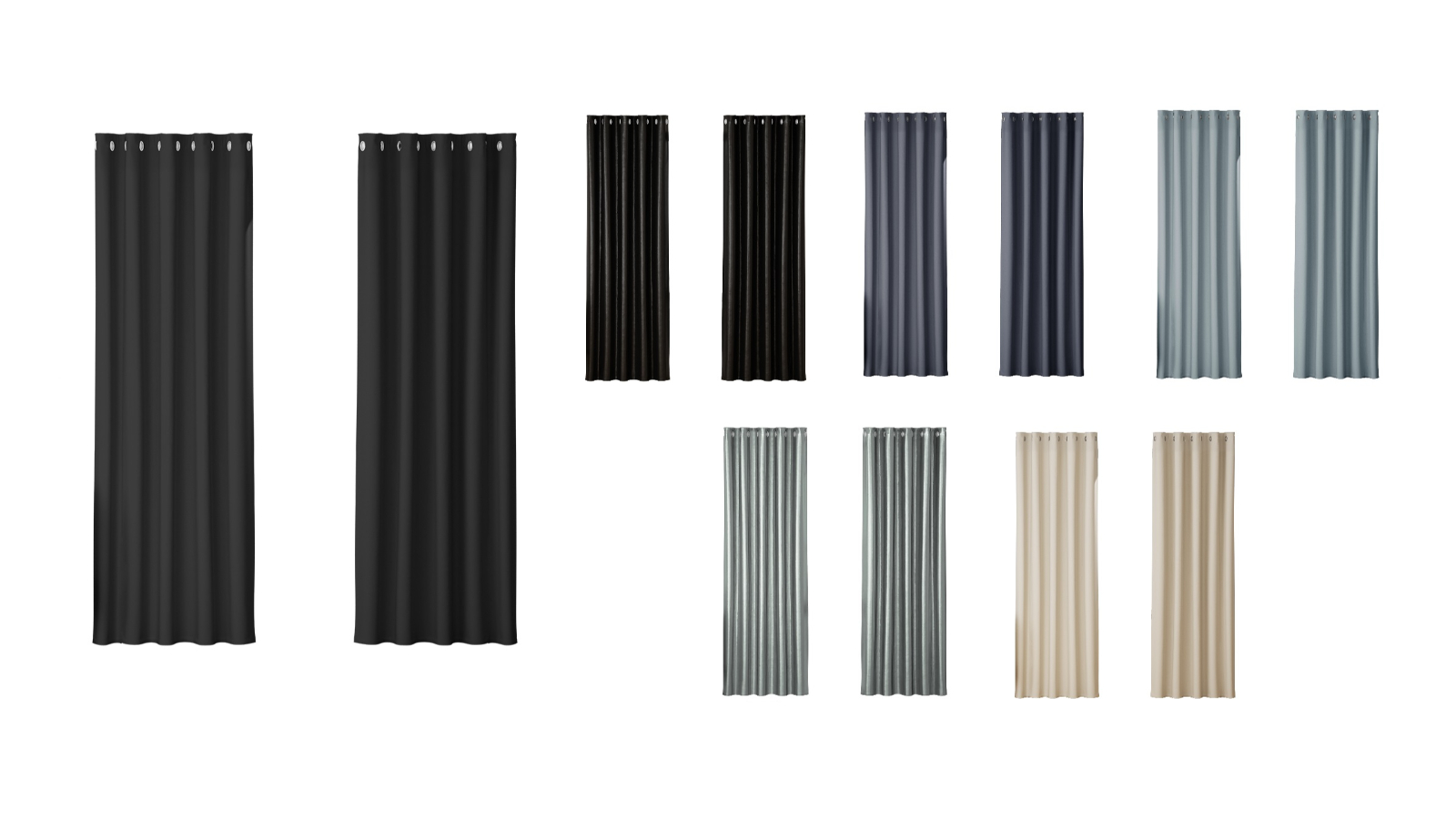 Artiss 2 Panel 180 x 213cm Eyelet Blockout Curtain