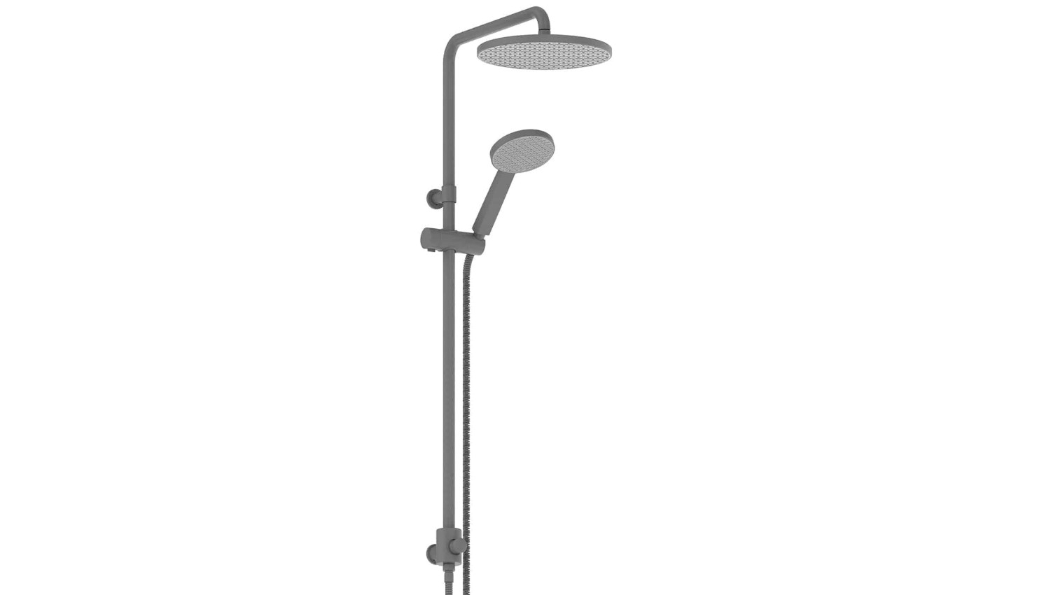 Greens Glide RainBoost Twin Rail Shower - Gunmetal