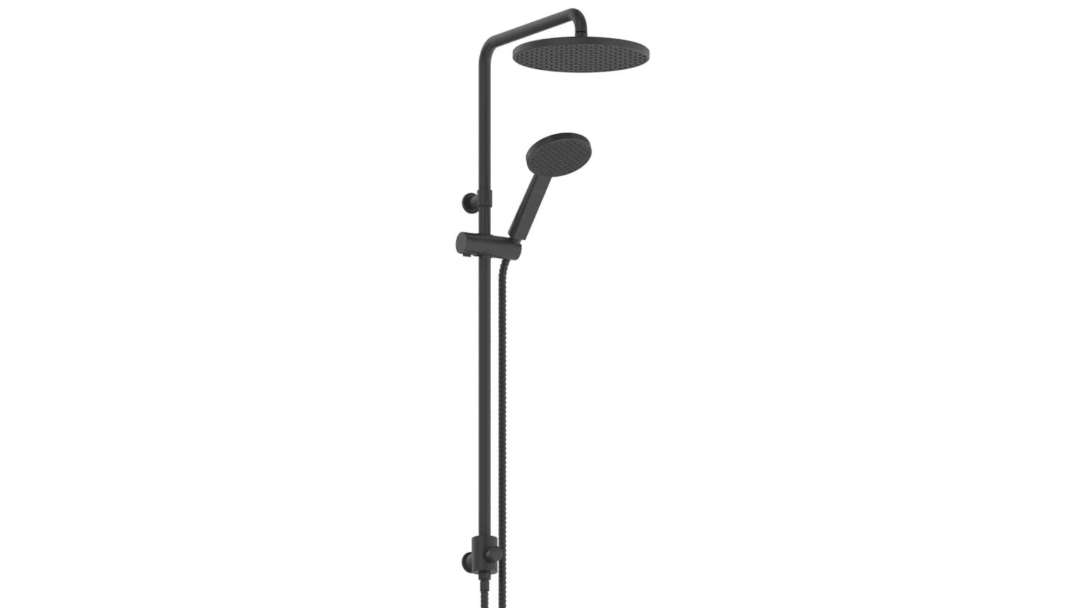 Greens Glide RainBoost Twin Rail Shower - Matte Black