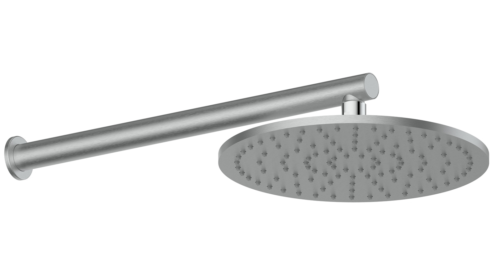 Greens Textura Overhead Wall Shower - Brushed Stainless