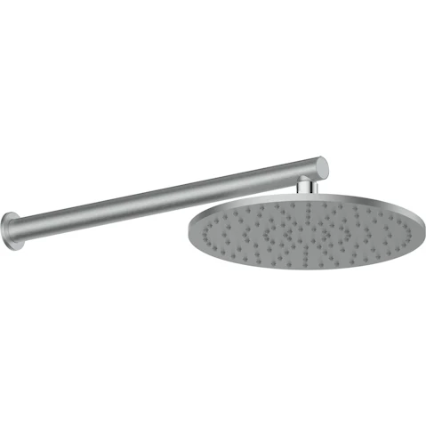 Greens Textura Overhead Wall Shower - Brushed Stainless