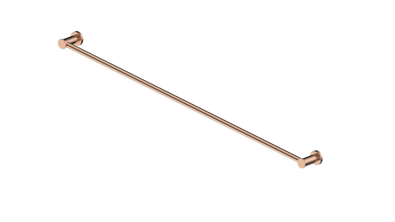 Greens Reason Single Towel Rail - Brushed Copper