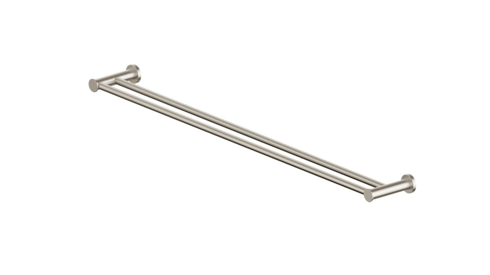 Greens Reason Double Towel Rail - Brushed Nickel