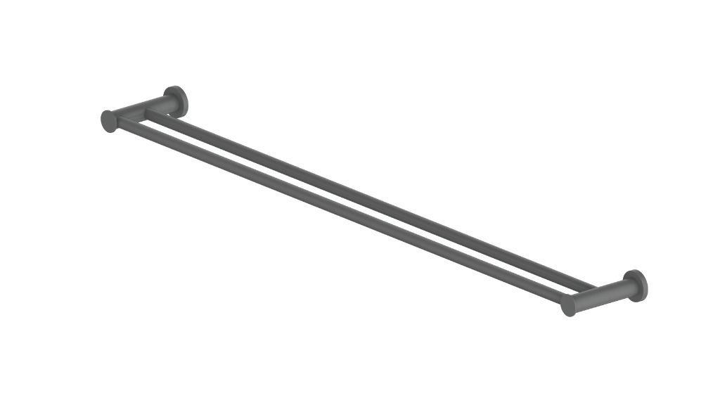 Greens Reason Double Towel Rail - Gunmetal