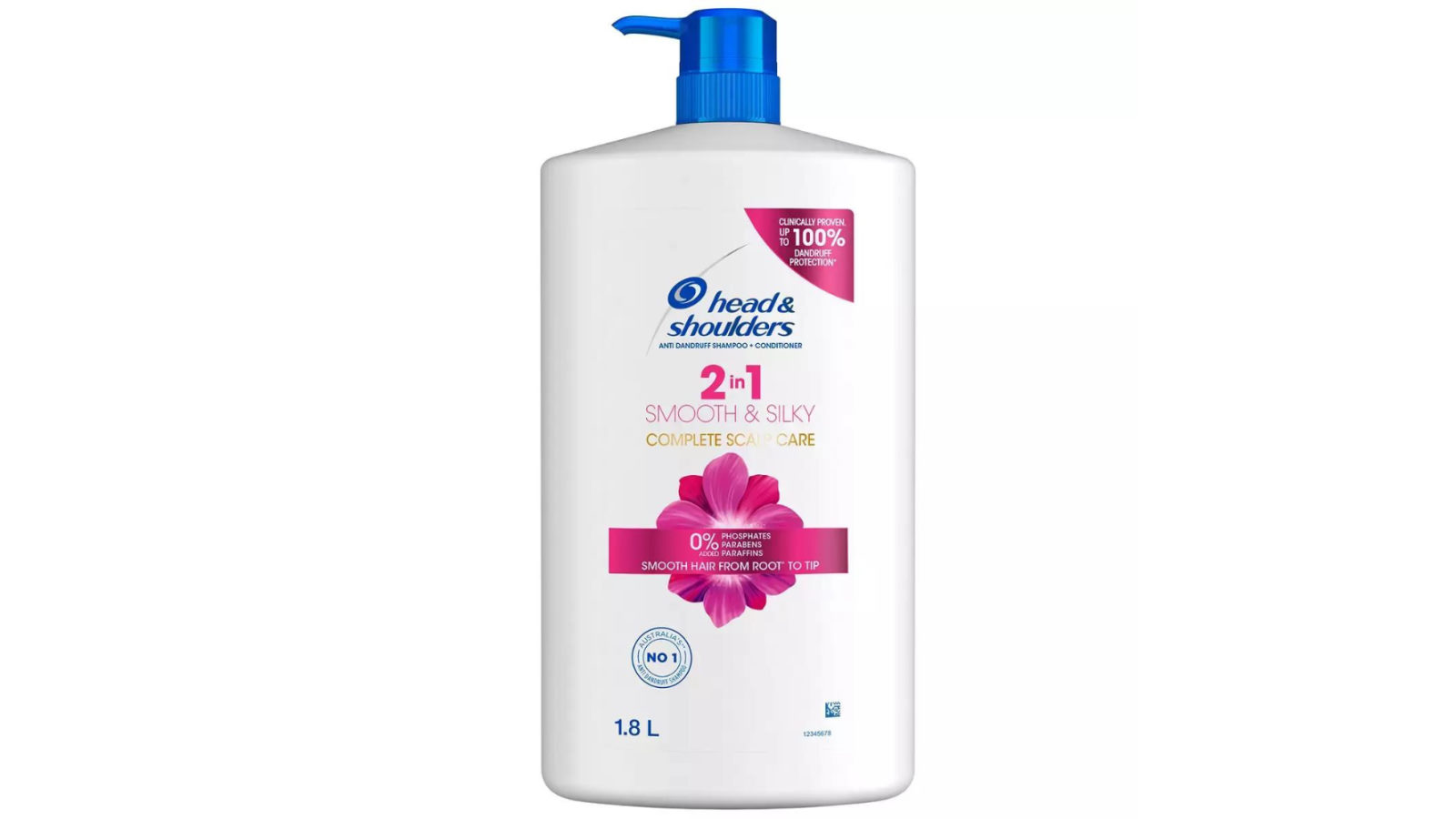 Head & Shoulders 1.8L Smooth & Silky 2-in-1 Shampoo + Conditioner Anti Dandruff 