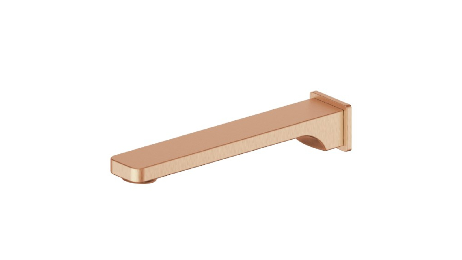 Greens Swept Bath Spout - Brushed Copper