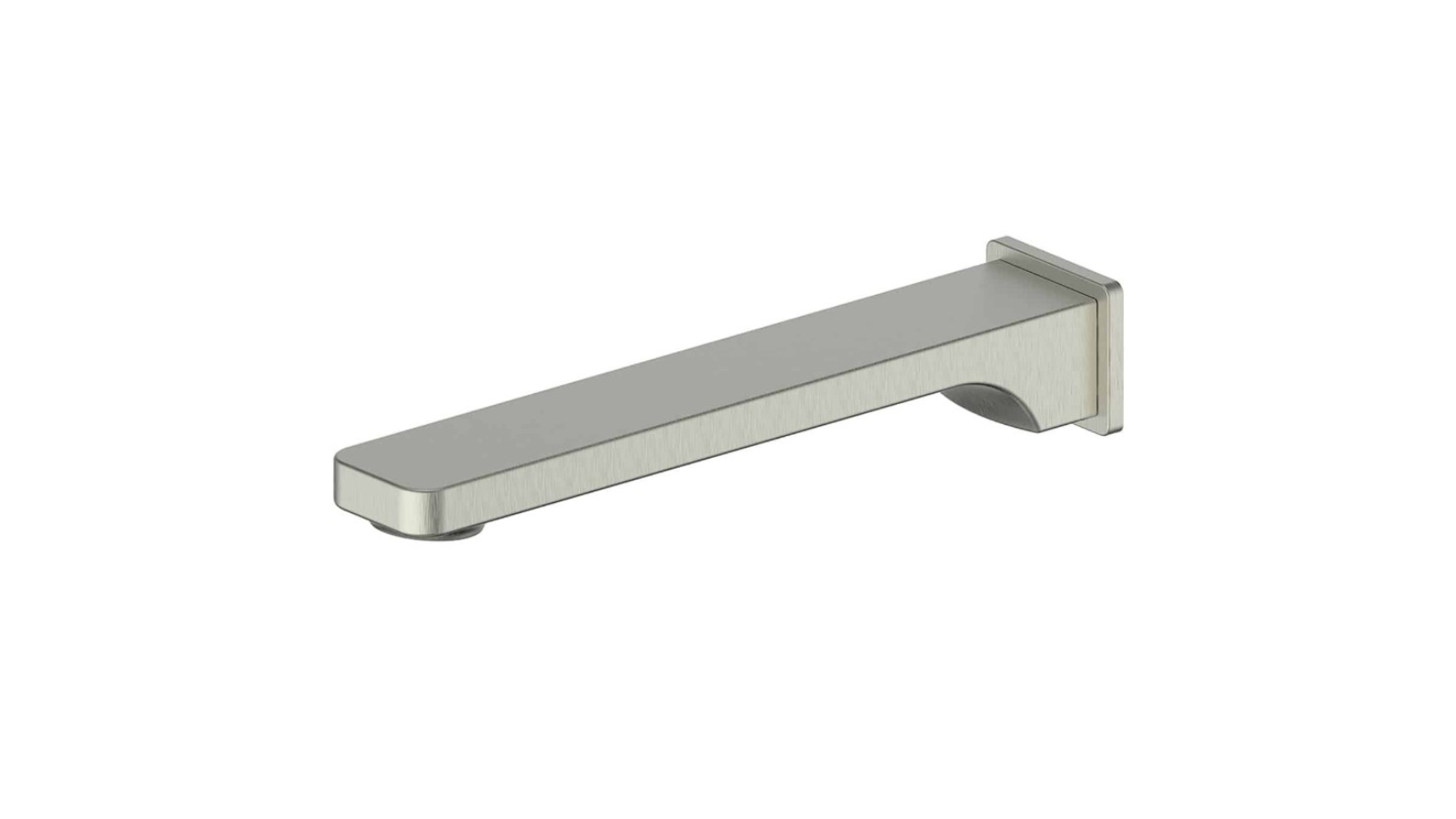 Greens Swept Bath Spout - Brushed Nickel
