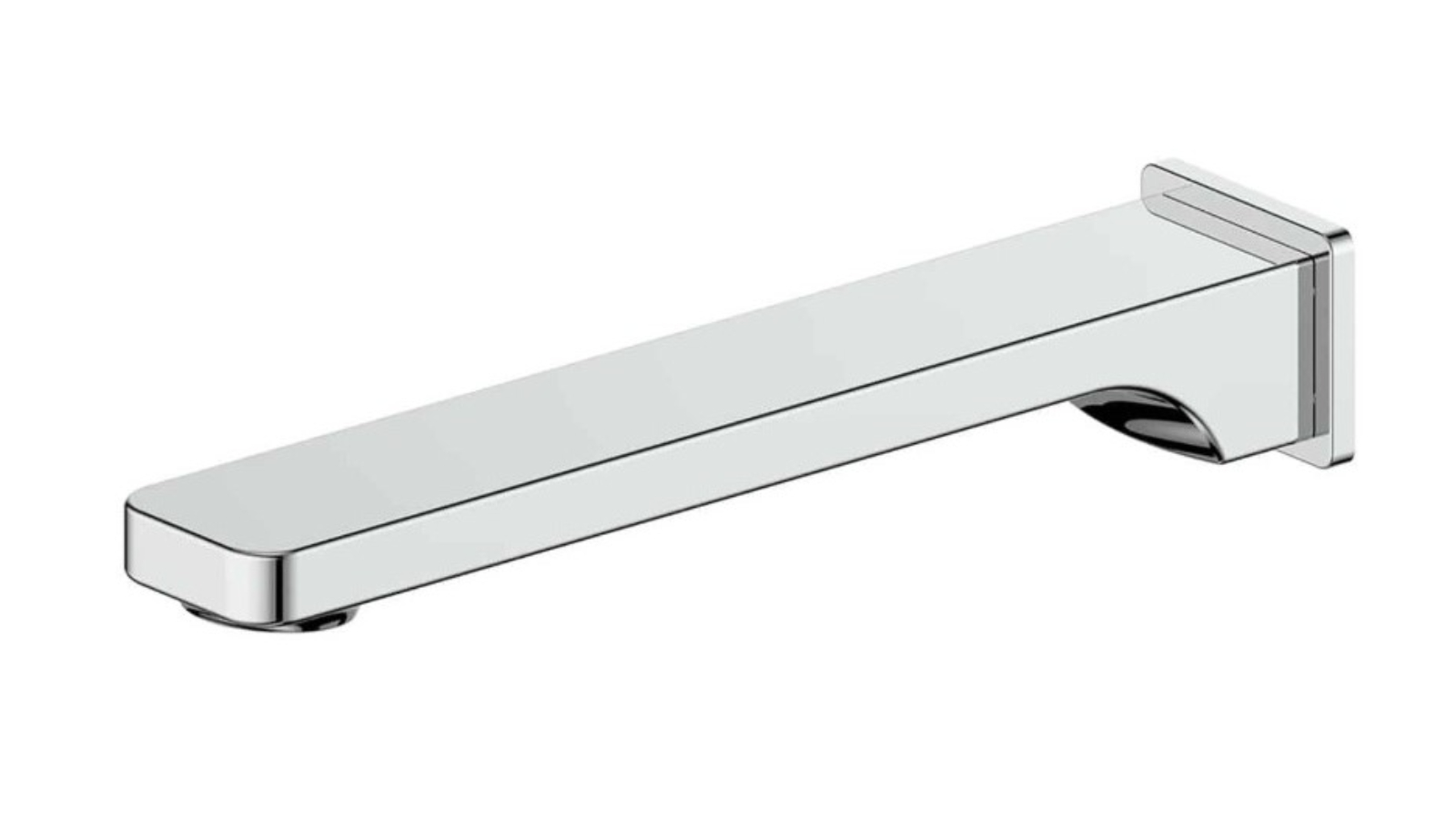 Greens Swept Bath Spout - Chrome