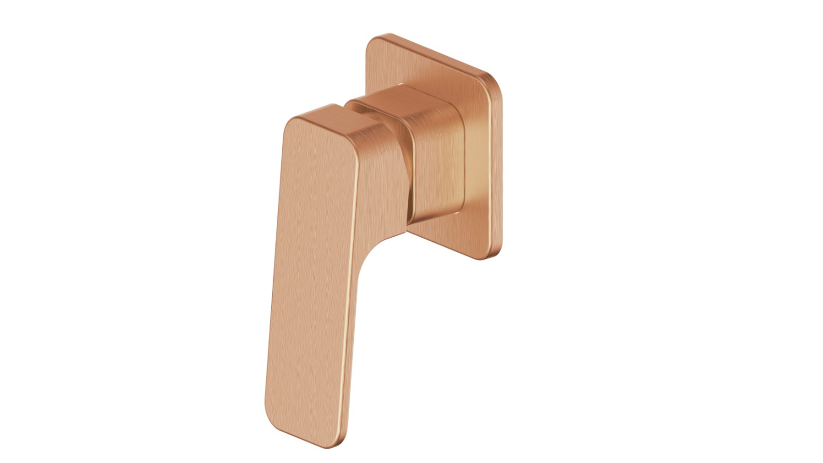 Greens Swept Shower Mixer Trim Set - Brushed Copper