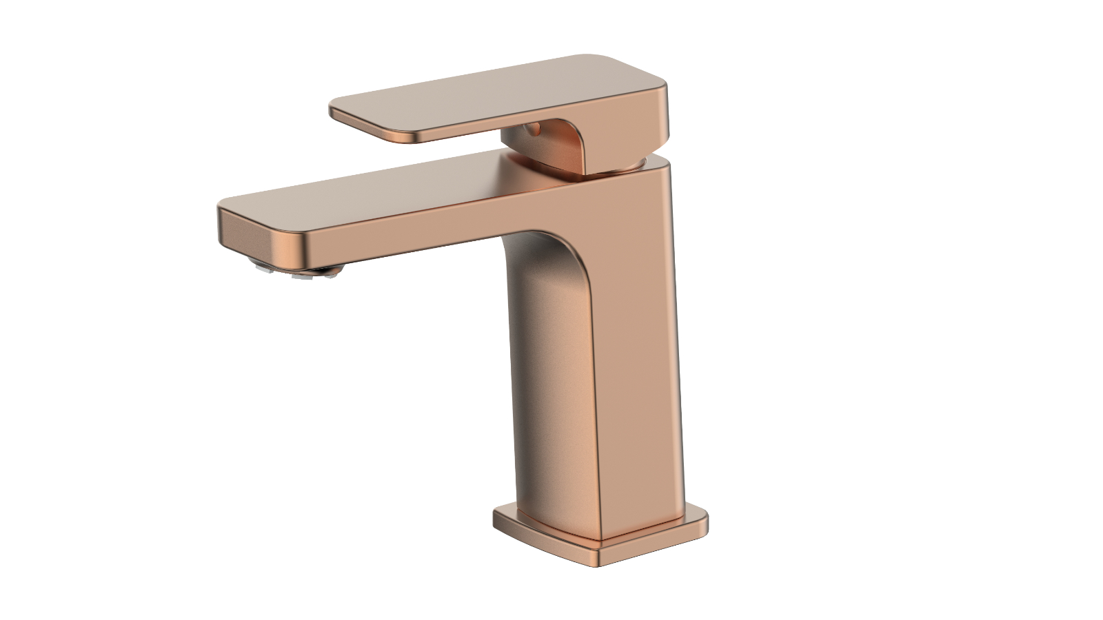 Greens Swept Lead Free Basin Mixer - Brushed Copper