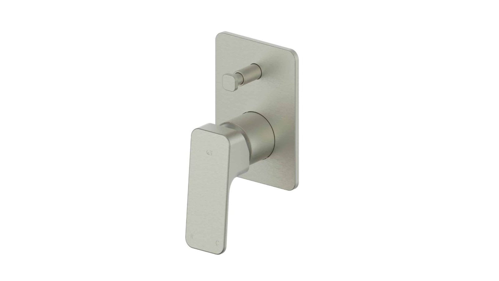 Greens Swept Shower/Bath Diverter Mixer - Brushed Nickel