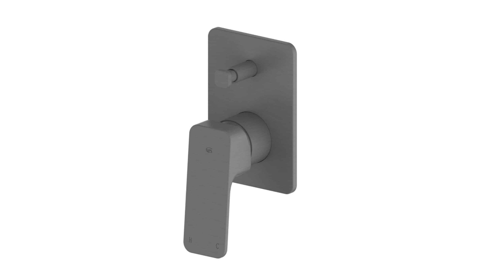 Greens Swept Shower/Bath Diverter Mixer - Gunmetal
