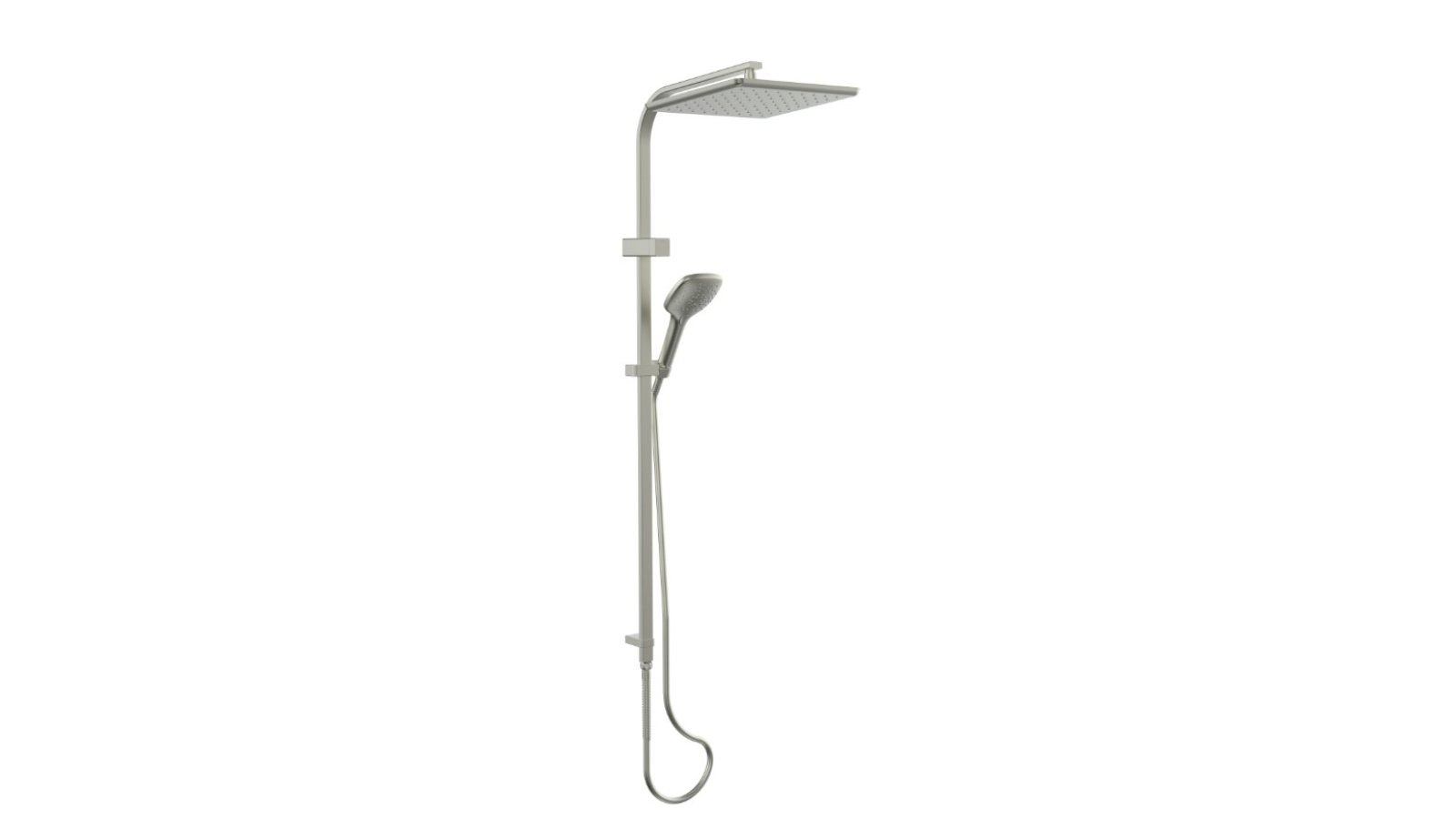 Greens Skyla AirFlo Twin Rail Shower - Brushed Nickel