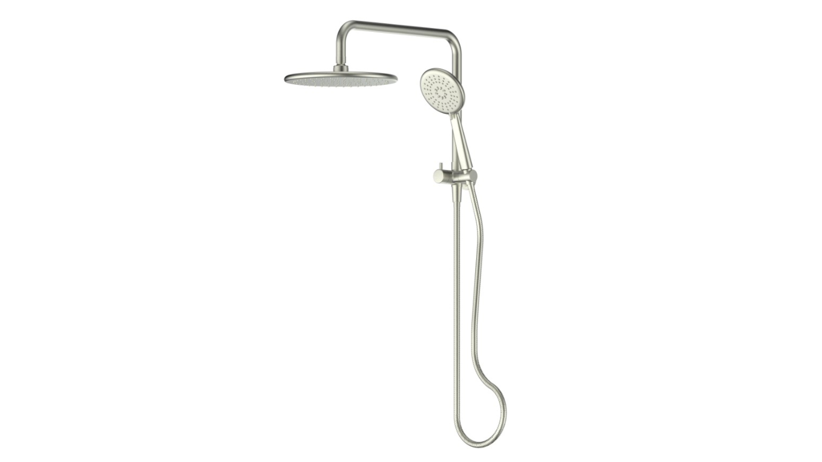 Greens Rocco Short Twin Rail Shower - Brushed Nickel