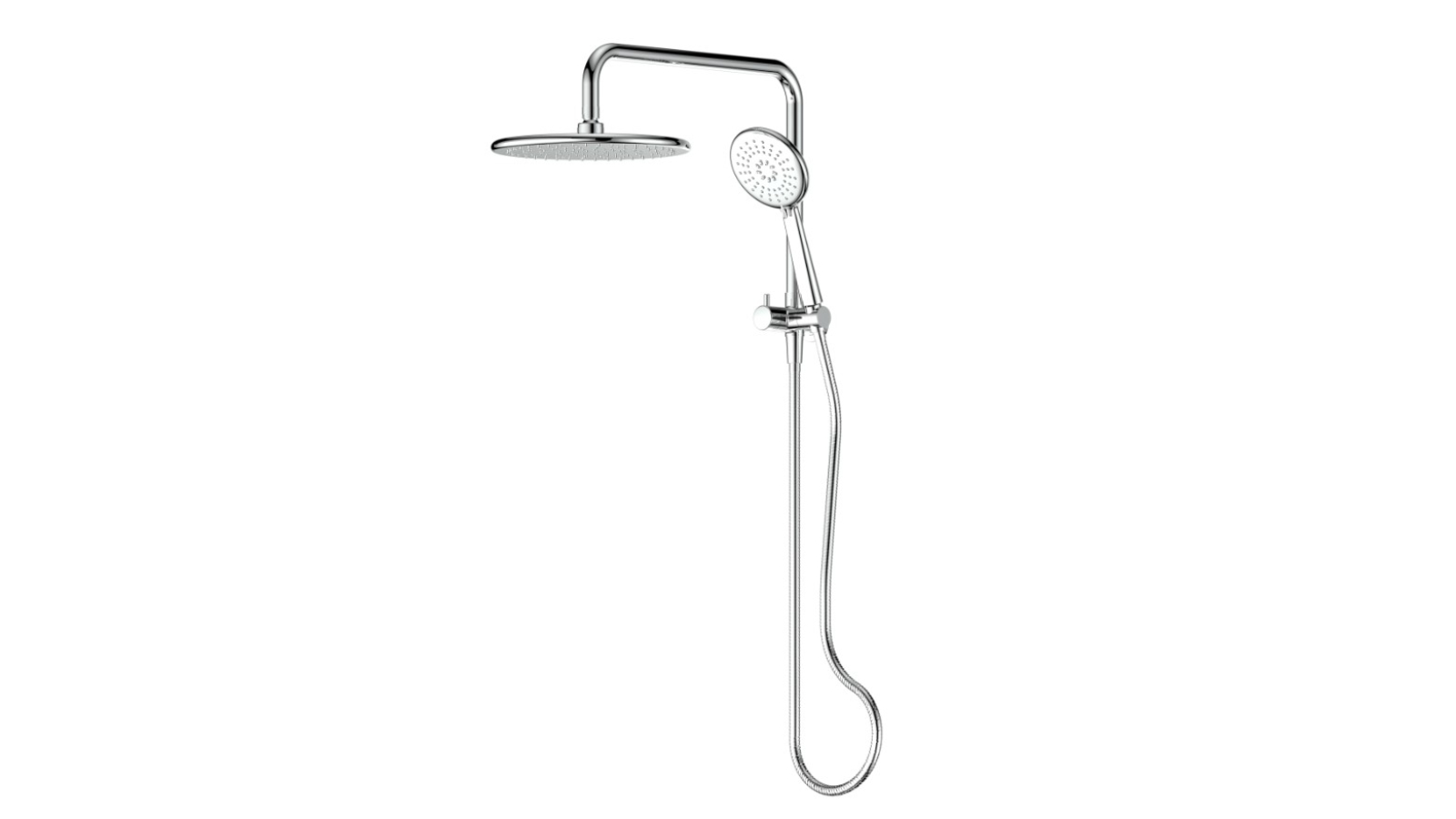 Greens Rocco Short Twin Rail Shower - Chrome 