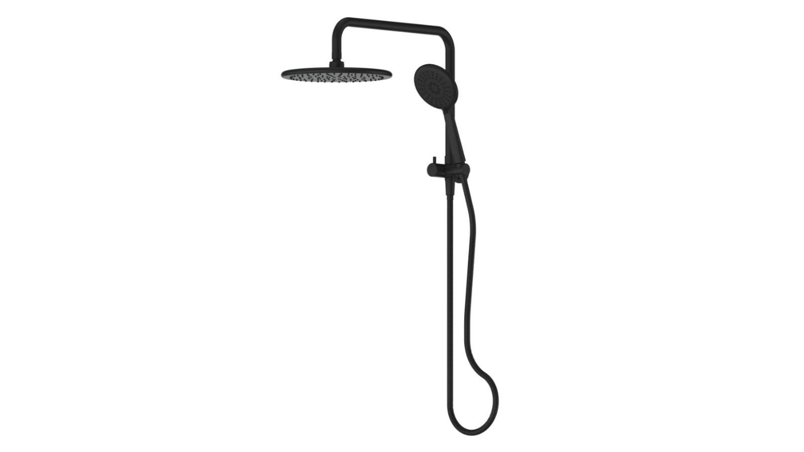Greens Rocco Short Twin Rail Shower - Matte Black 