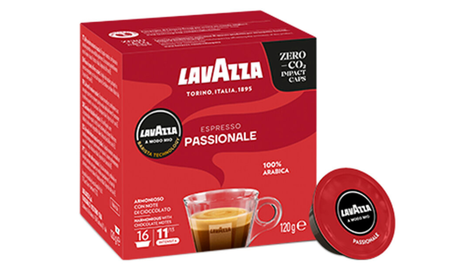 Lavazza 96 Pod A Modo Mio Passionale Coffee Capsule Pack of